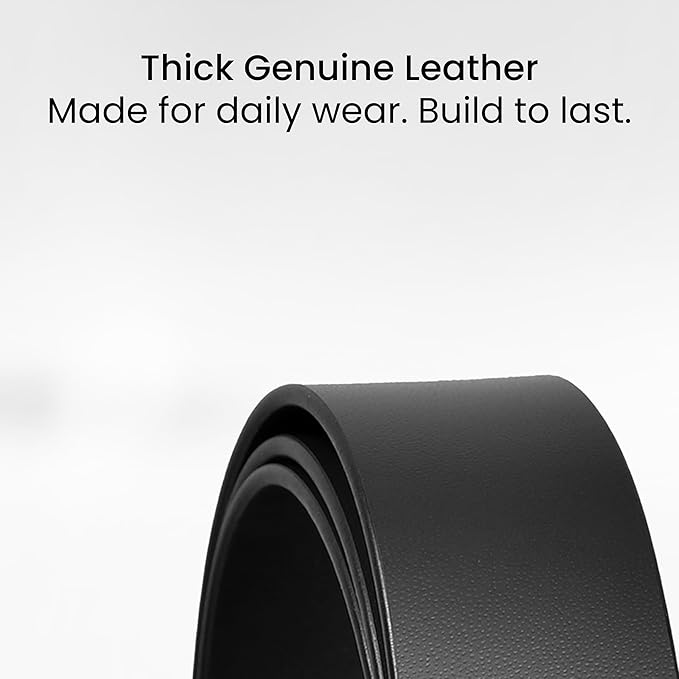 RABELL Genuine Leather Belt Fits Waist up to 46 inches